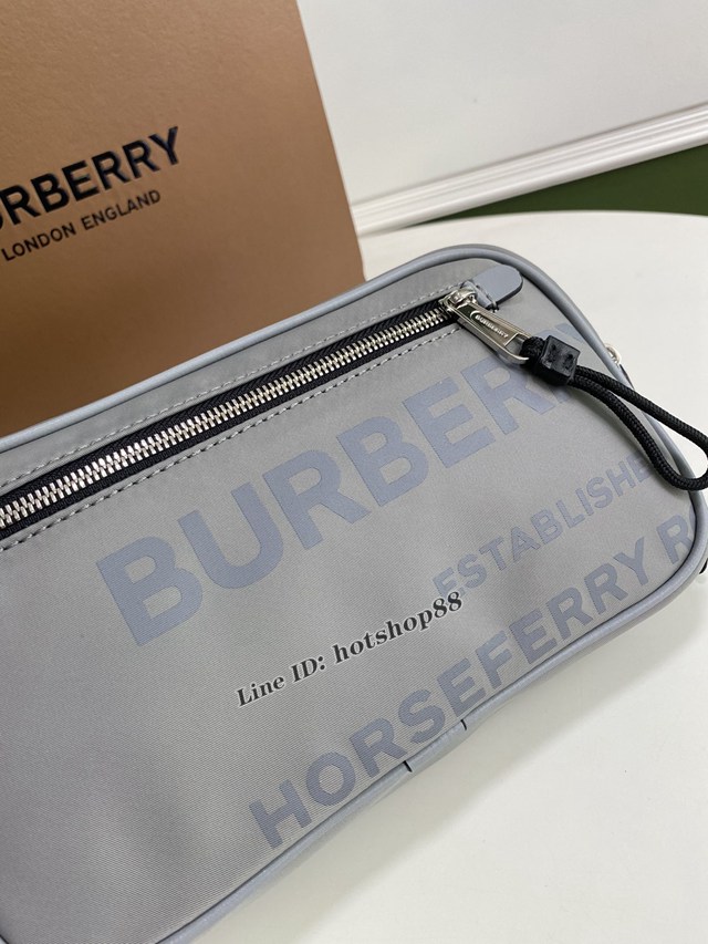 Burberry專櫃新款腰包 巴寶莉尼龍布男士腰包挎包 yxb1183